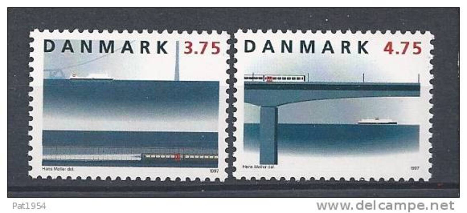 Danemark 1997 N° 1153/1154  Neufs ** Liaison Ferroviaire Du Grand Belt - Nuovi