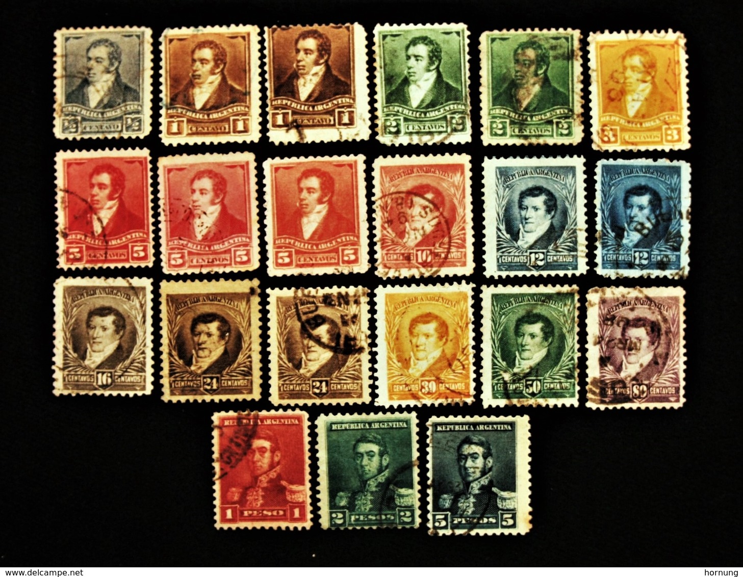 Argentina,1892-97,Lot,Various Important Persons, Michel # 83-98 ( 1,20 P Is Missing). - Colecciones & Series