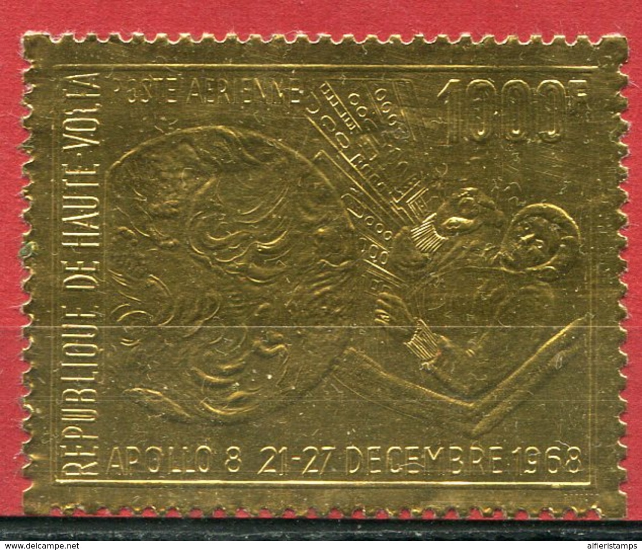 1969-ALTO VOLTA- SPACE-APOLLO 8 - GOLD STAMP- M.N.H.- LUXE !! - Haute-Volta (1958-1984)