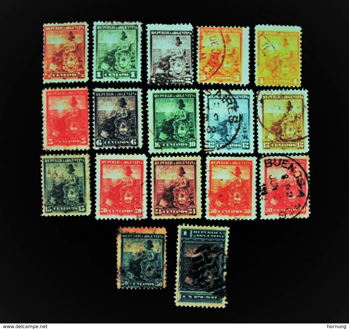 Argentina,1889/03,Lot, Reising Of Republic, Michel # 99-119 - Collections, Lots & Séries