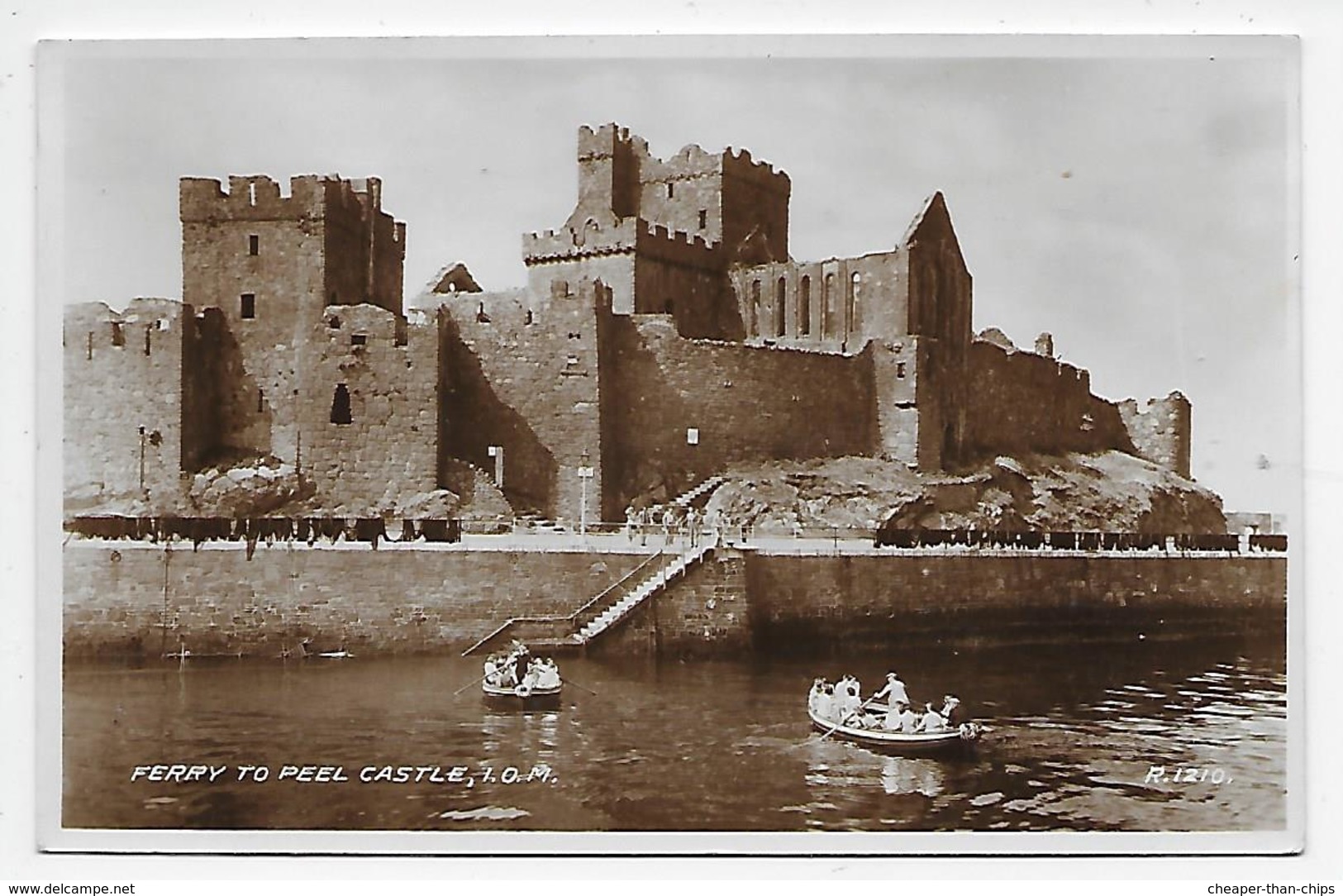 Ferry To Peel Castle, Isle Of Man - Valentine  R 1210 - For Clark & Sons, Peel - Isle Of Man