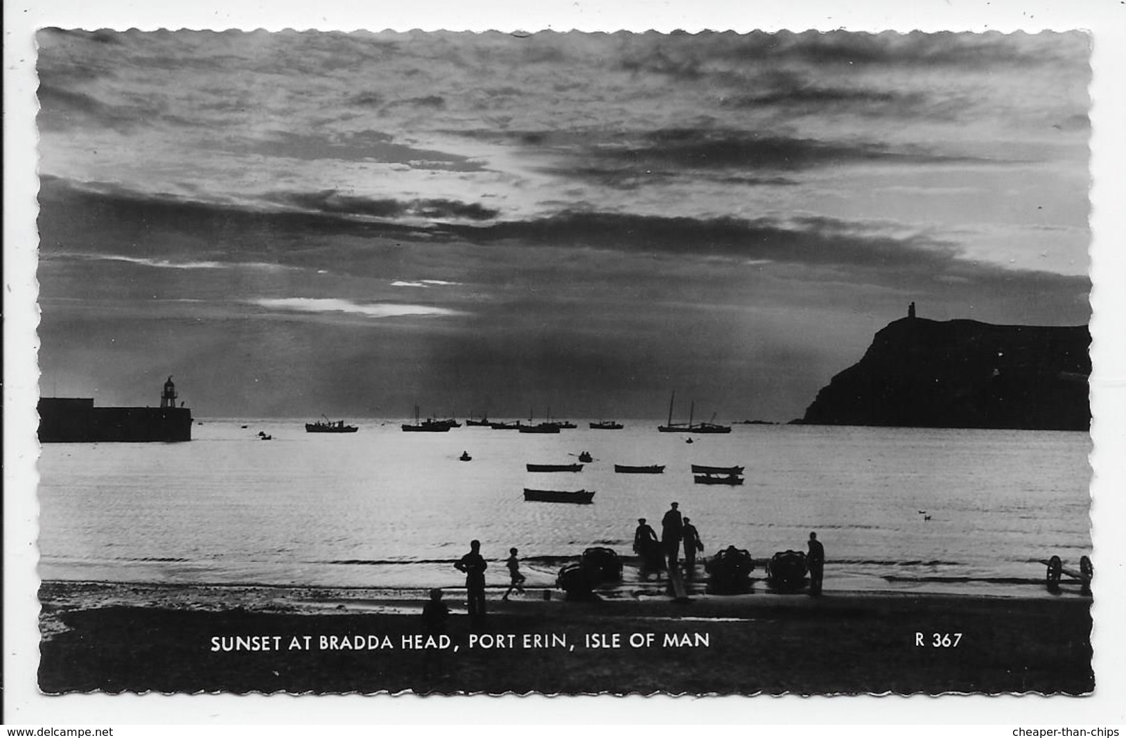 Sunset At Bradda Head, Port Erin, Isle Of Man. - Valentine  R 367 - Isle Of Man