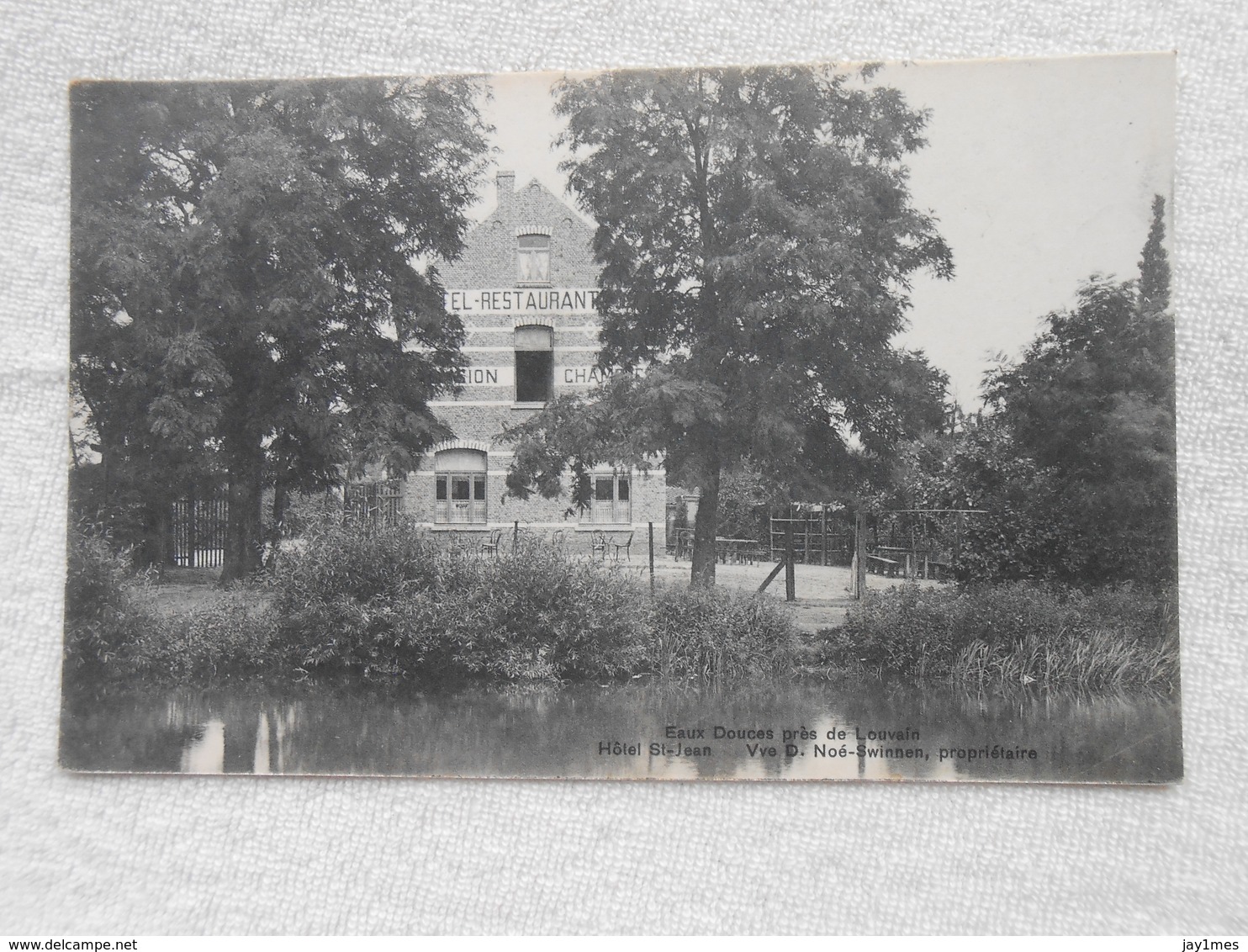 Cpa Leuven Louvain Eaux Douces Hôtel St-jean Yve Noé Swinnen - Leuven