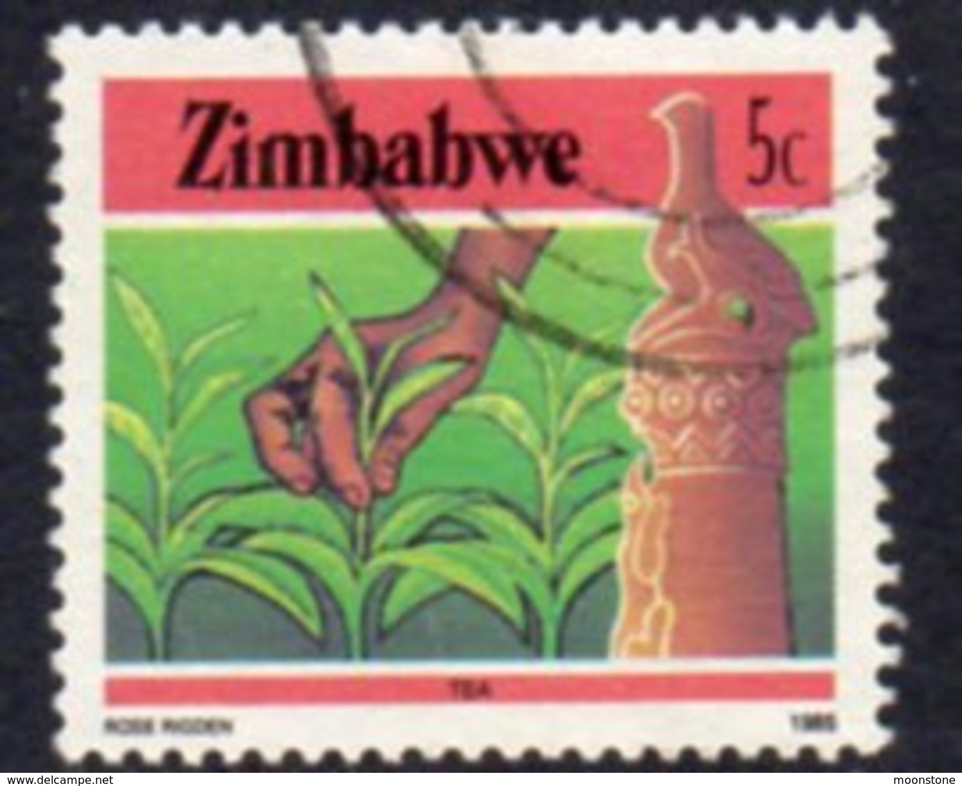 Zimbabwe 1985-8 Definitives Perf. 14 5c Tea Production Value, Used, SG 662a (BA2) - Zimbabwe (1980-...)