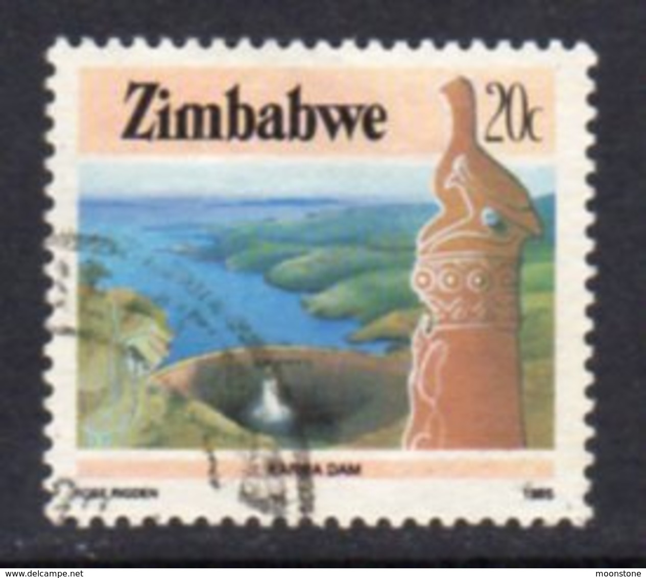 Zimbabwe 1985-8 Definitives Perf. 14 25c Zambesi River Sunset Value, Used, SG 670a (BA2) - Zimbabwe (1980-...)