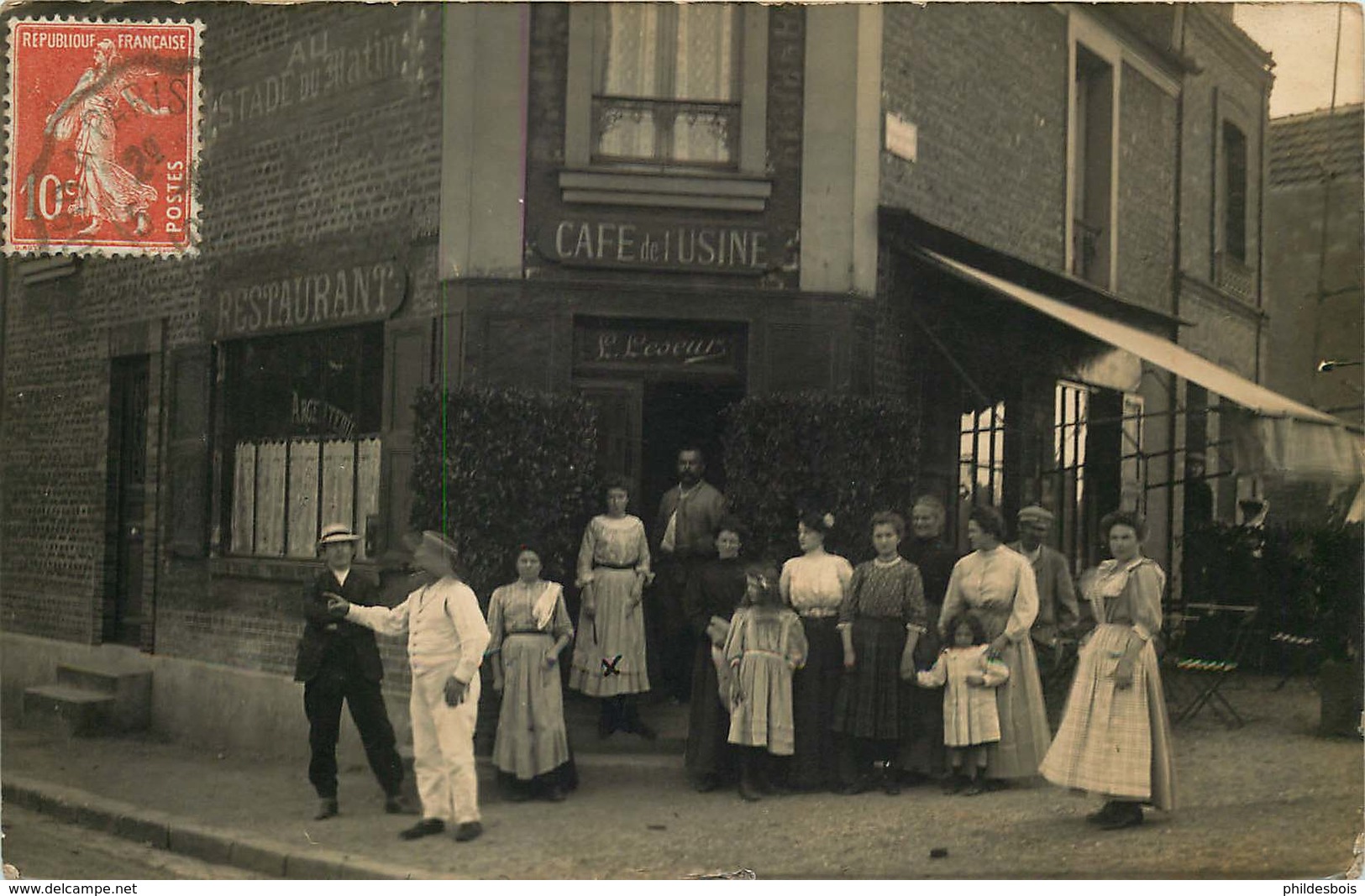 VAL D'OISE ARGENTEUIL ( Carte Photo) CAFE DE L'USINE  Rue De Seine - Argenteuil