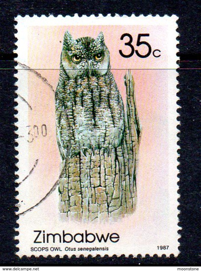 Zimbabwe 1987 Owls 35c Value, Used, SG 713 (BA2) - Zimbabwe (1980-...)