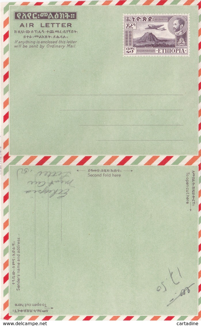 Entier Postal Stationery - Air Letter - Ethiope/Ethiopia - Ethiopia