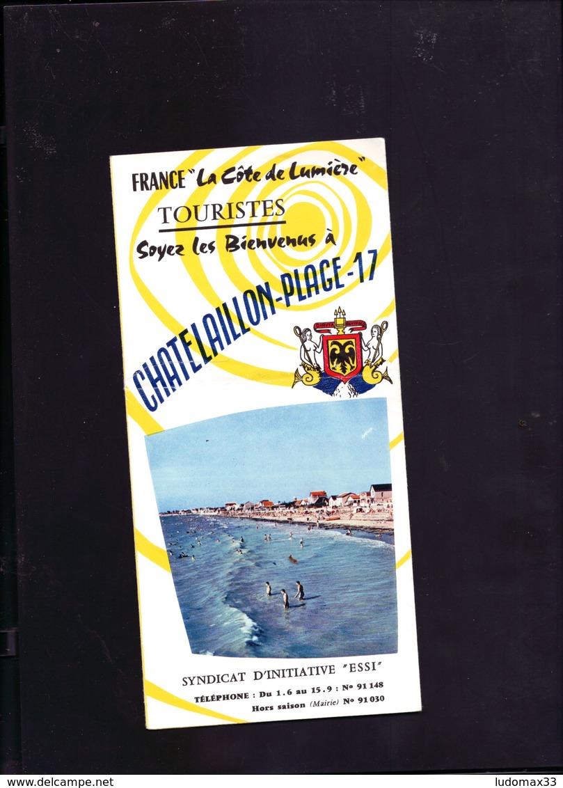 Ancien Depliant Touristique Avec Photos Chatelaillon Plage - Toeristische Brochures