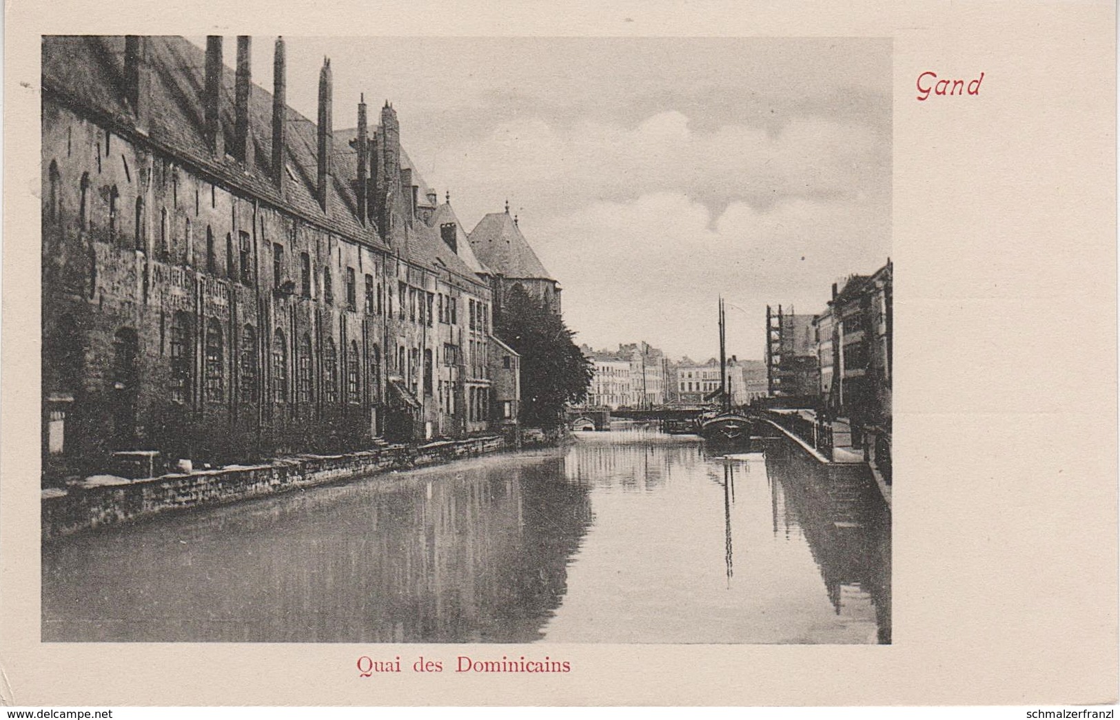 CPA - AK Gand Gent Quai Des Dominicains Predikherenlei Eglise Cathedrale Canal Vlaanderen Flandern Belgien Belgique - Gent