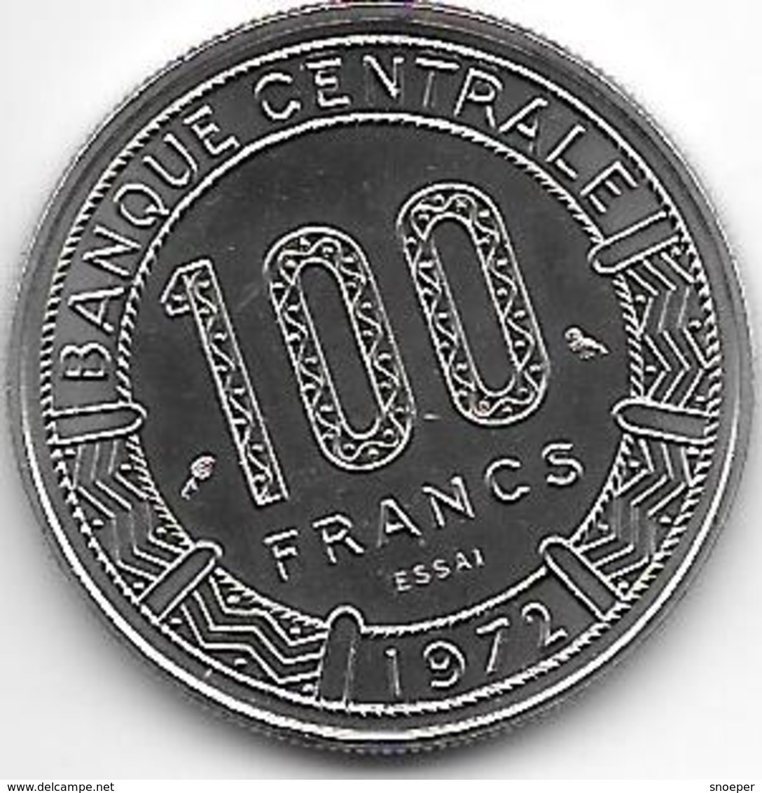 *cameroon 100 Francs 1972  Km E15 Unc  Essai !!!! - Kameroen