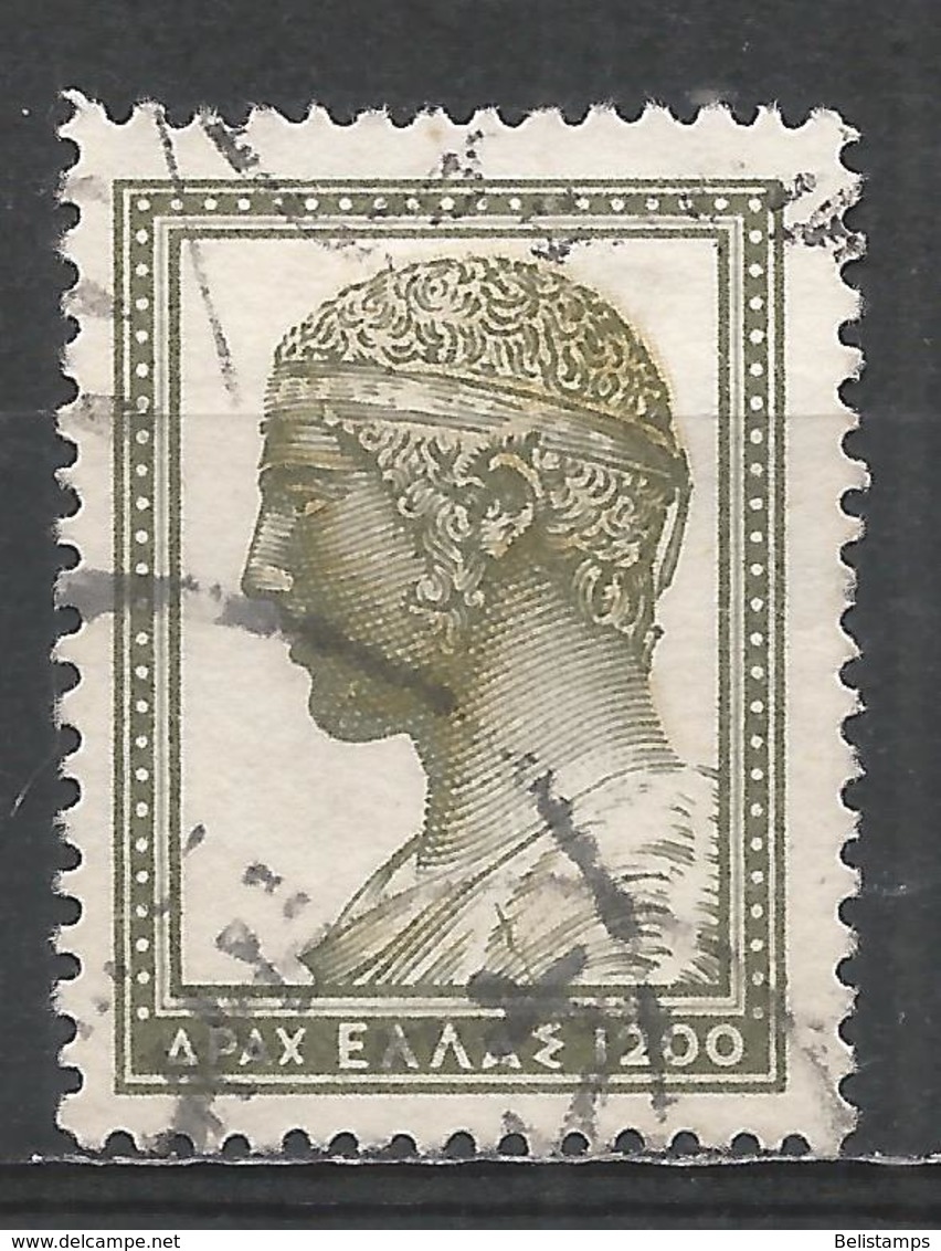 Greece 1954. Scott #562 (U) Charioteer Of Delphi * - Oblitérés