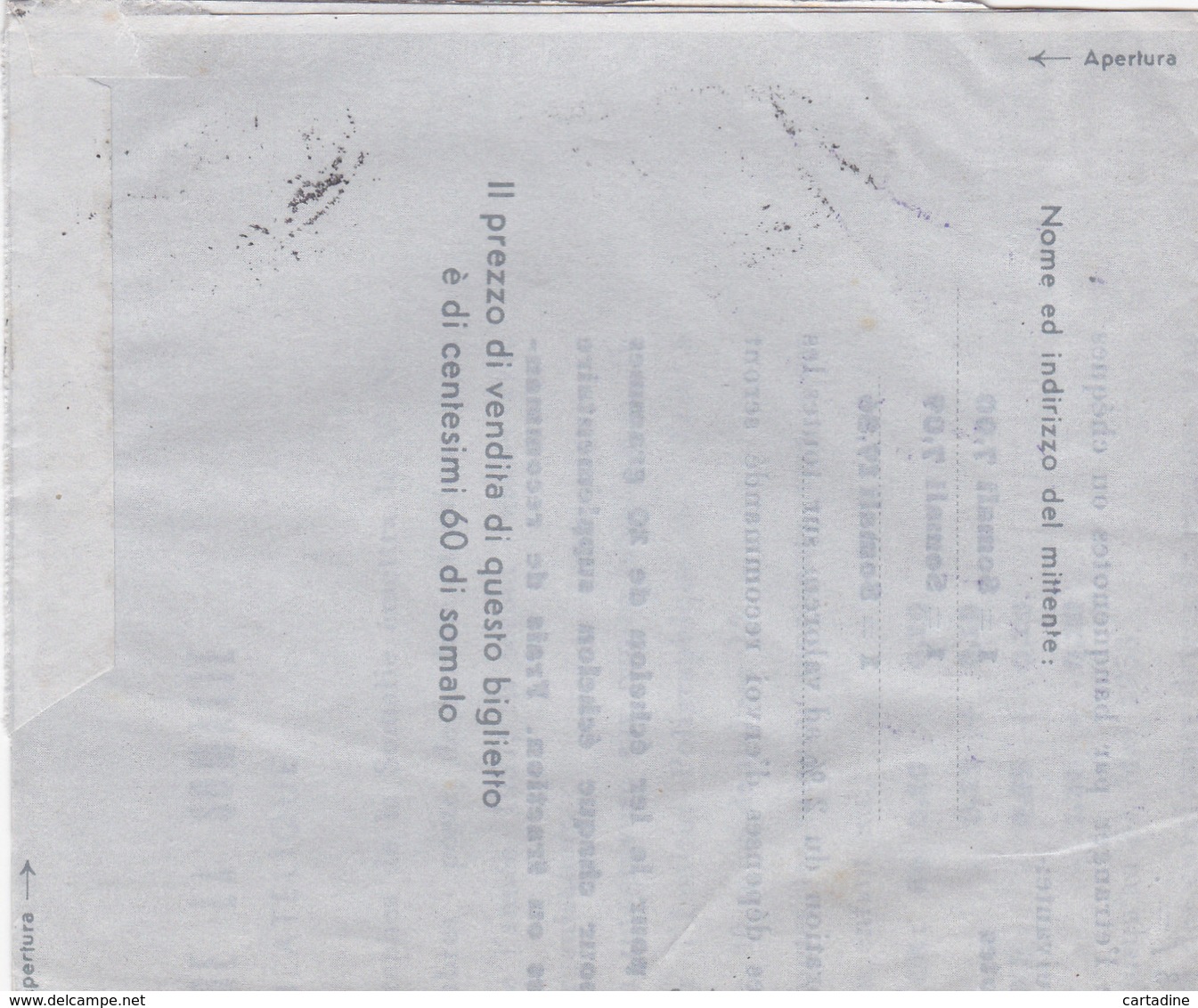 Entier Postal Stationery - Per Via Area - Posta Aerea - 1957 - Somalia/Somalie - Somalie (1960-...)
