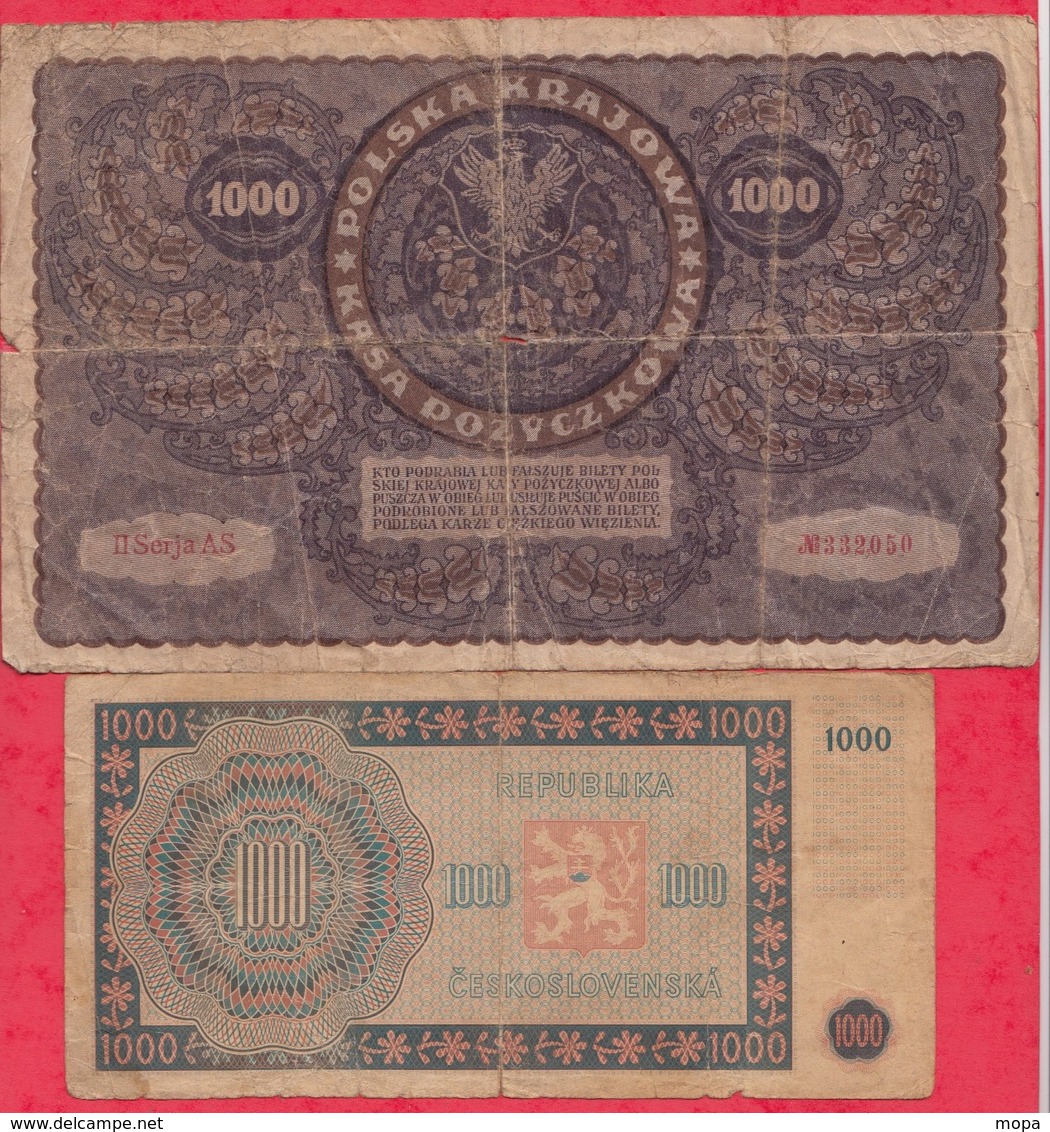 Autres-Europe 5 Billets  (Particularité 1 Billet De 500 DM-1985 -DDR -FAUX BILLET En UNC)4 Dans L 'état - Autres - Europe