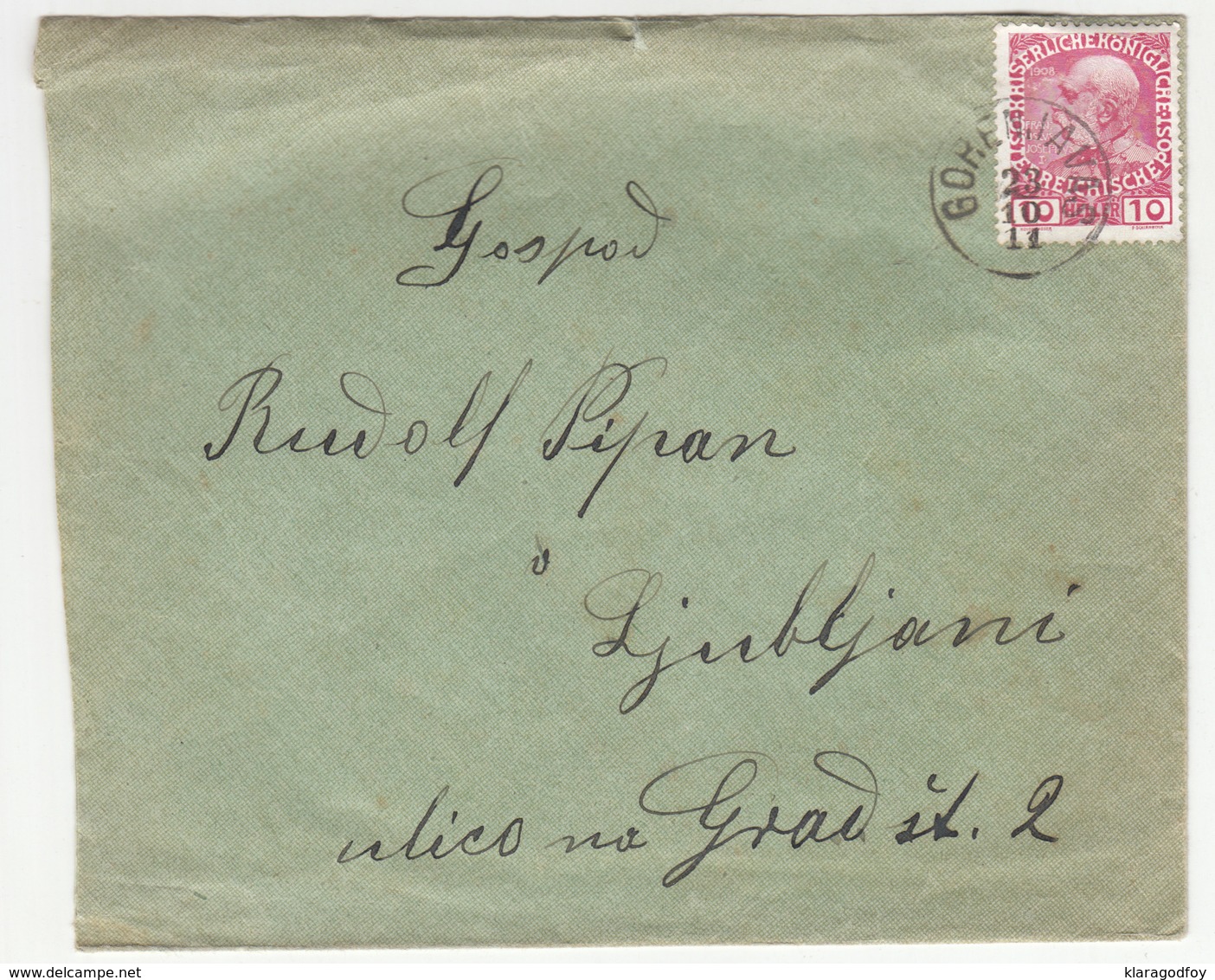 Slovenia Austria Letter Cover Travelled 1911 Gorenja Vas To Ljubljana B190110 - Slovenia