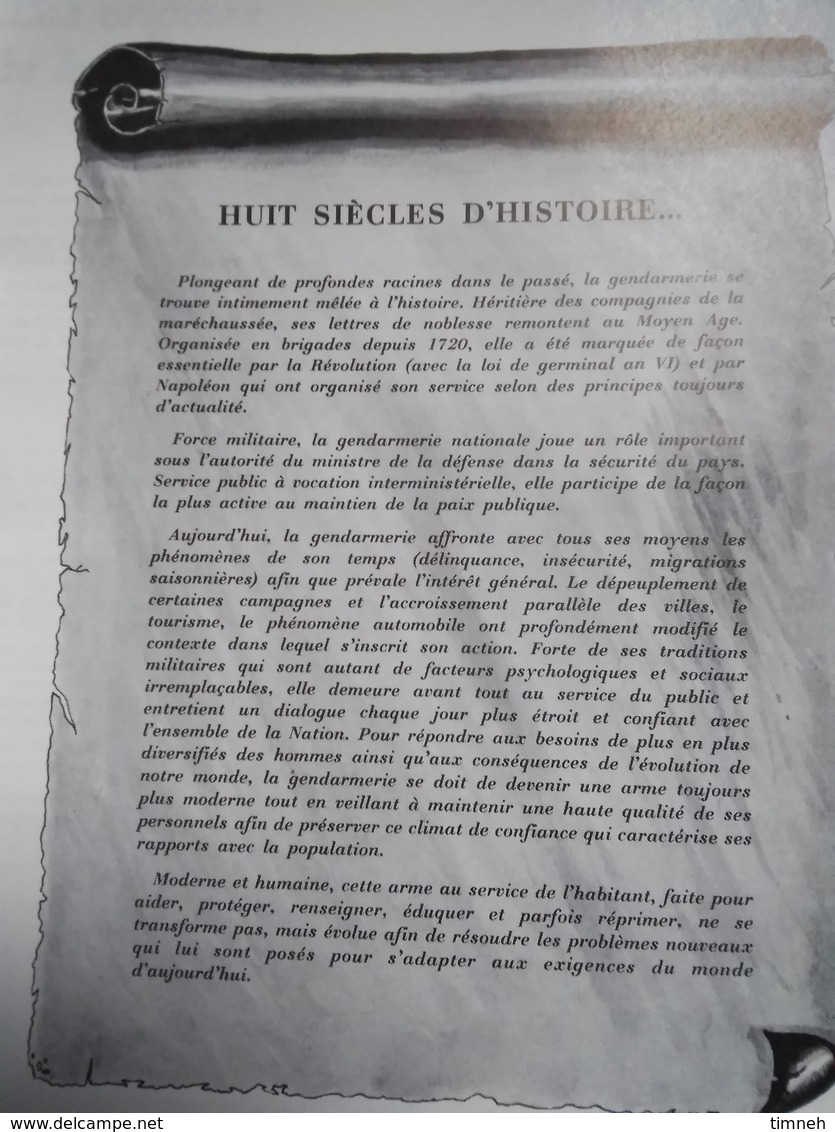 GENDARMERIE NATIONALE  - Maréchaussée Et Gendamerie -  Livret 63 Pages - Vers 1980? - Französisch