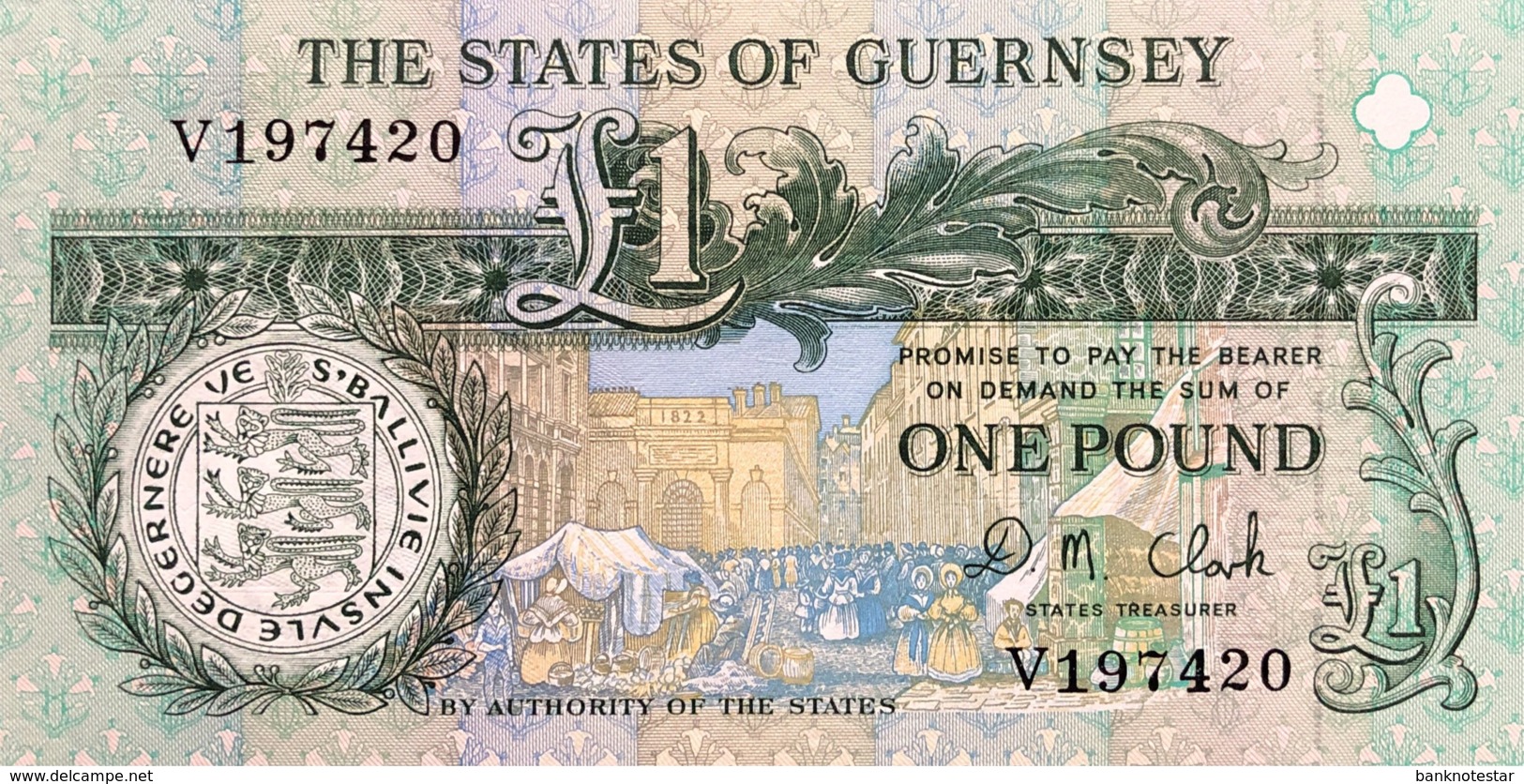 Guernsey 1 Pound, P-52c - UNC - Guernesey