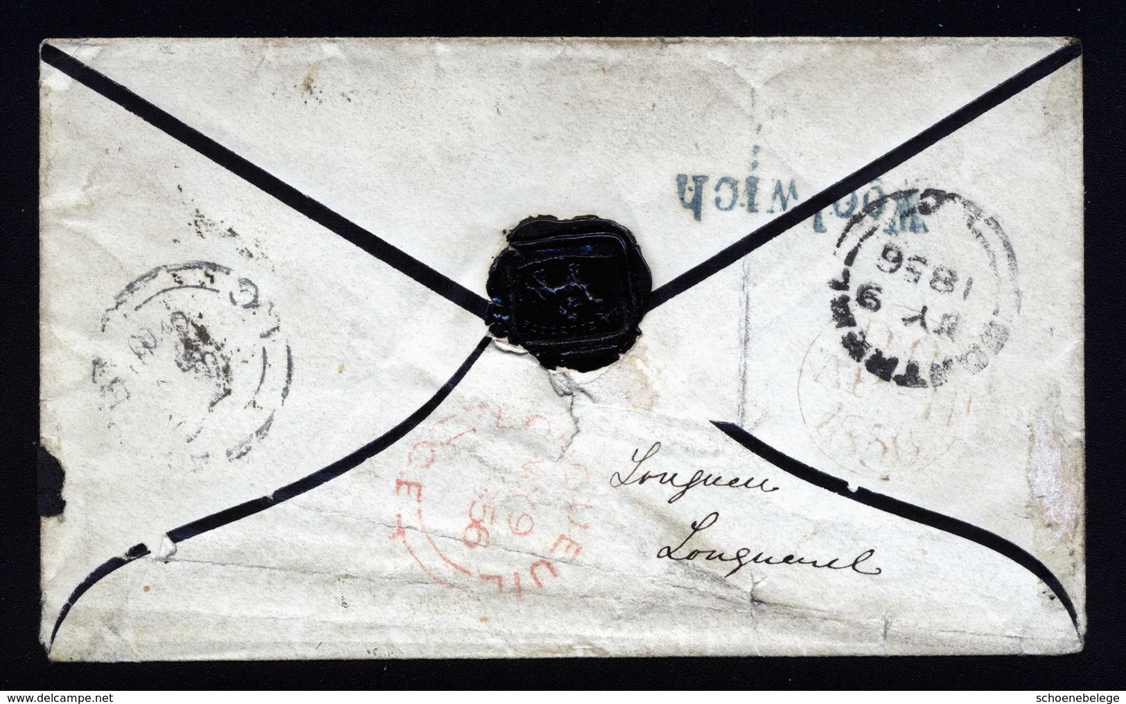 A5772) UK Grossbritannien Brief 1856 M. Mi.5 N. Canada - Cartas & Documentos