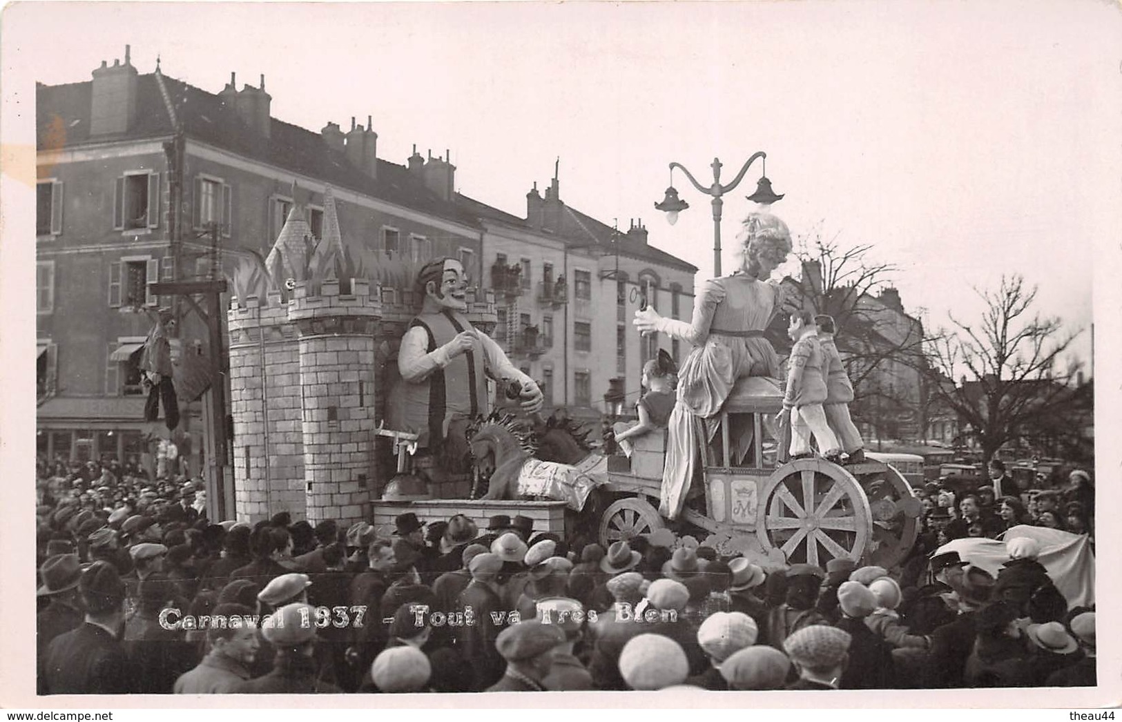¤¤   -   CHALON-sur-SAÔNE  -   Carte-Photo Du Carnaval 1937  -  Char  -  Tout Va Très Bien  -   ¤¤ - Chalon Sur Saone