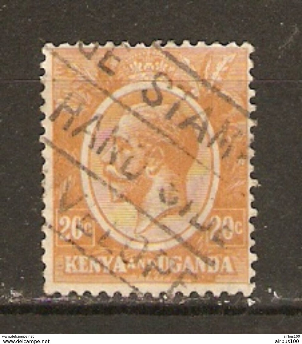 KENYA AND UGANDA 20 C ORANGE OBLITÉRATION STAMP HAND SIDE - SCANNÉ RECTO VERVO - Kenya & Oeganda