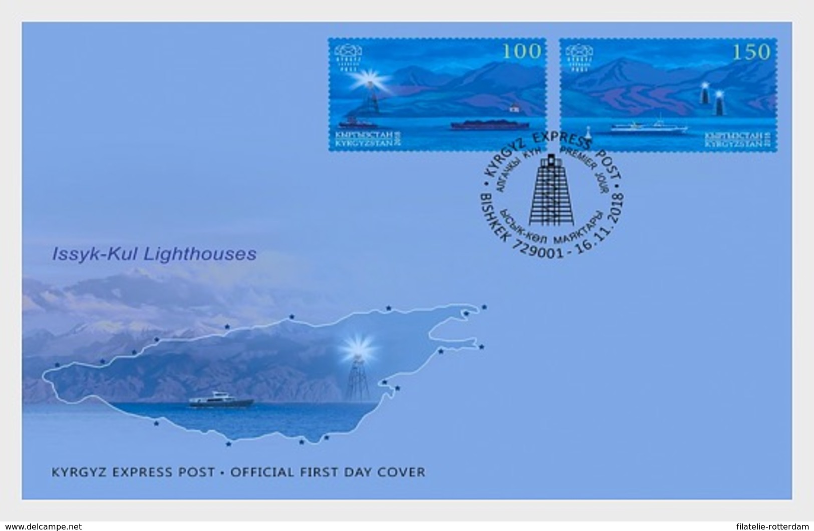 Kirgizië / Kyrgyzstan -  Postfris / MNH - FDC Vuurtorens 2018 - Kirgizië