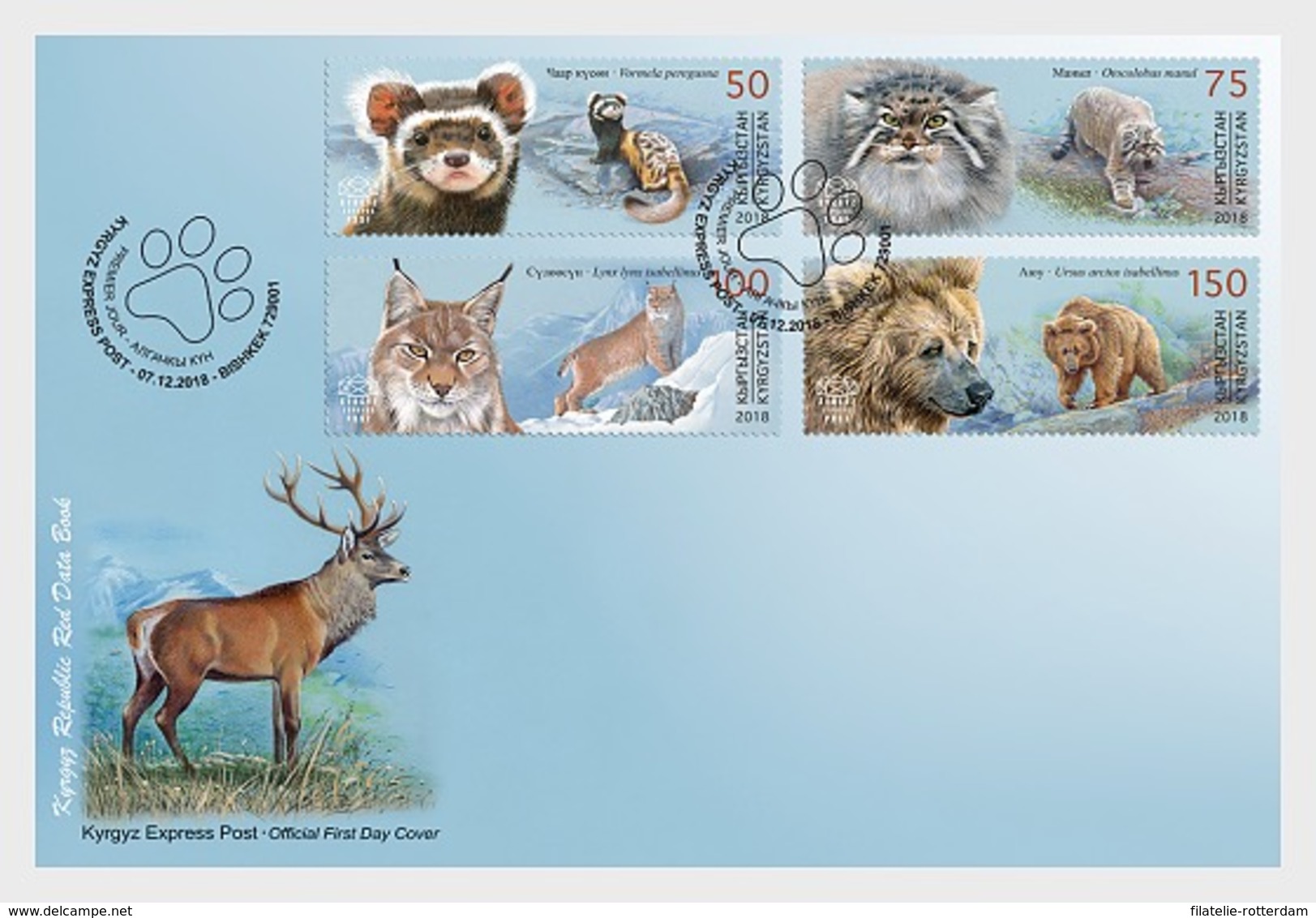 Kirgizië / Kyrgyzstan -  Postfris / MNH - FDC Animals 2018 - Kirgizië