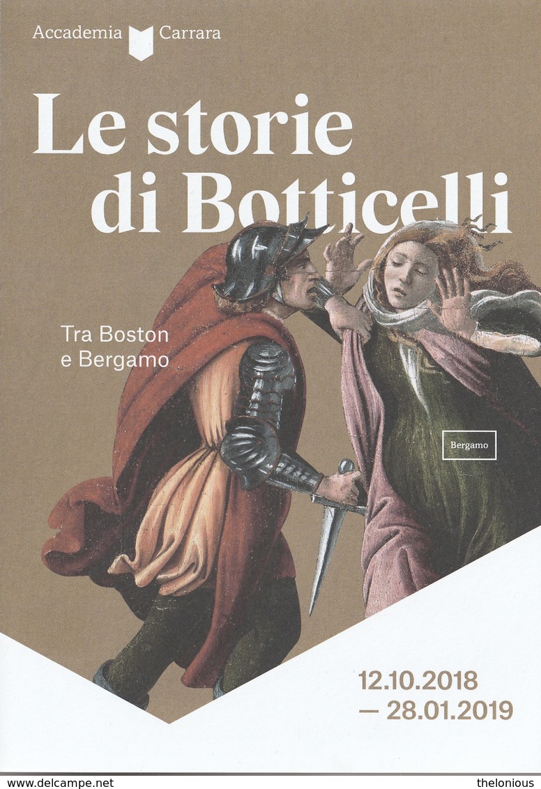 * Le Storie Di Botticelli, Tra Boston E Bergamo - Cartolina Pubblicitaria Della Mostra - Museos