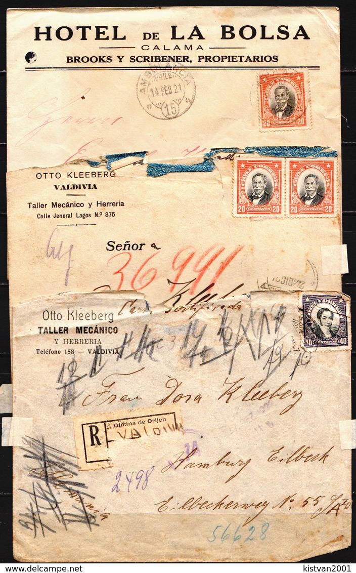 Postal History Cover: Chile 3 Covers, Partly Damaged - Chile