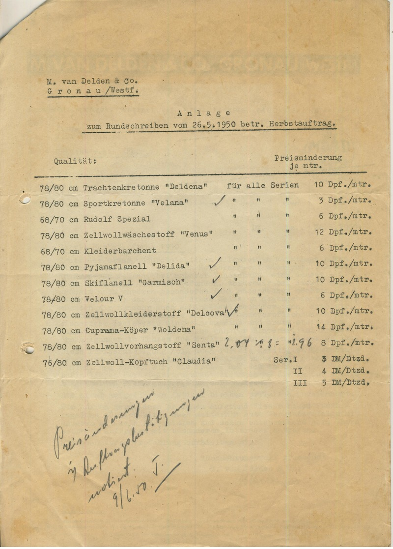 Gronau Von 1950 M. Van Delden & Co.  (54099-163) - Autres & Non Classés