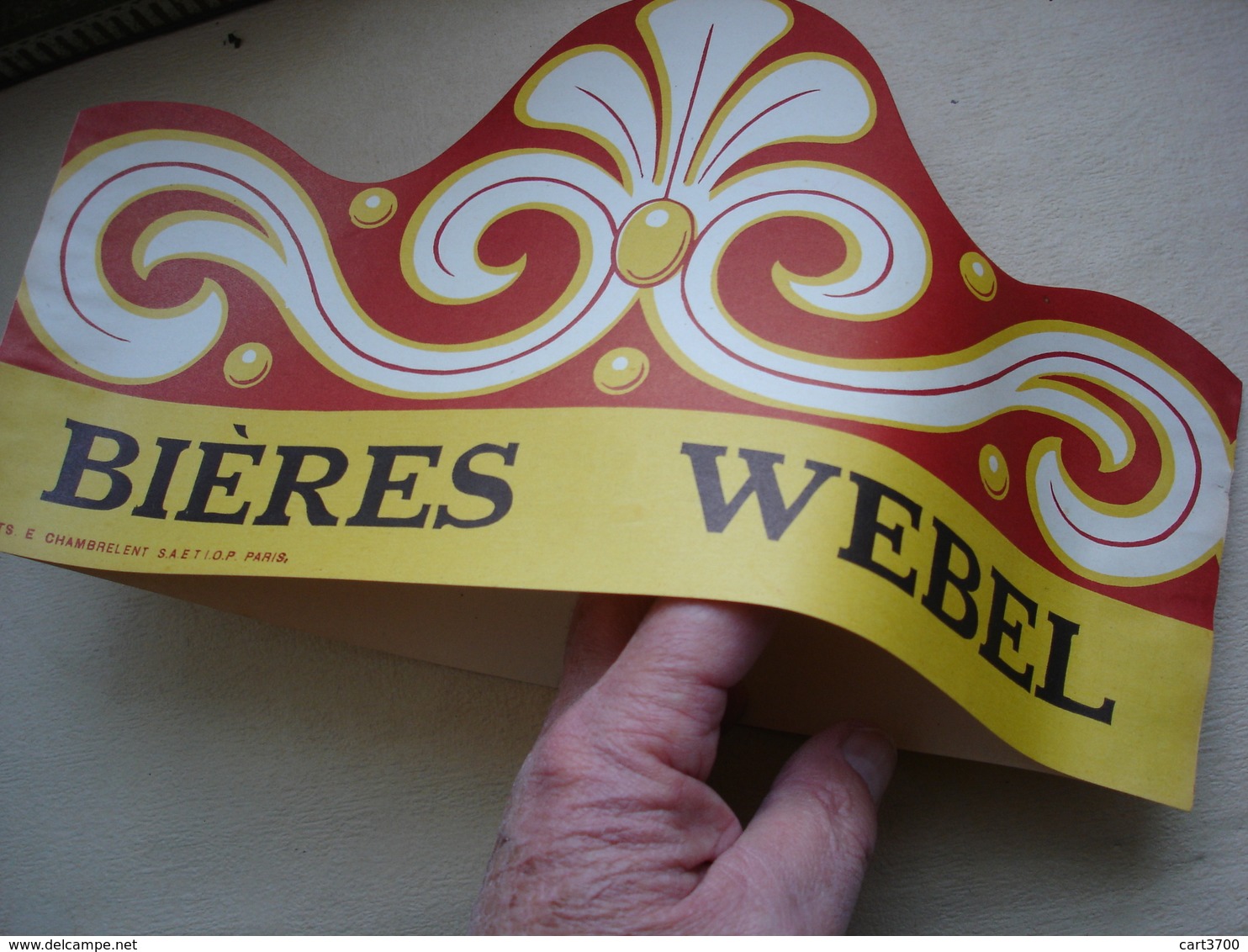 BIERE WEBEL Chapeau Publicitaire Brasserie WEBEL TOURS Indre Et Loire (37) Disparue Aujourd'hui - Other & Unclassified