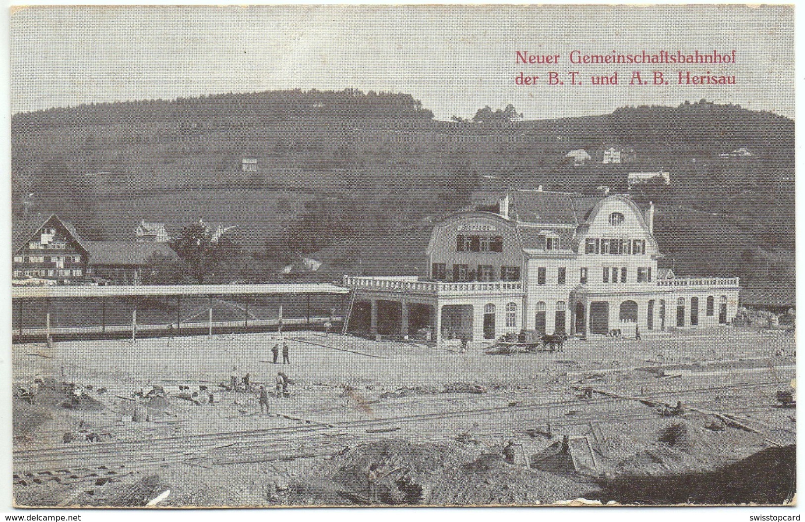 HERISAU Neuer Bahnhof Der Bodensee-Toggenburg-Bahn 1. Okt. 1910 - Herisau