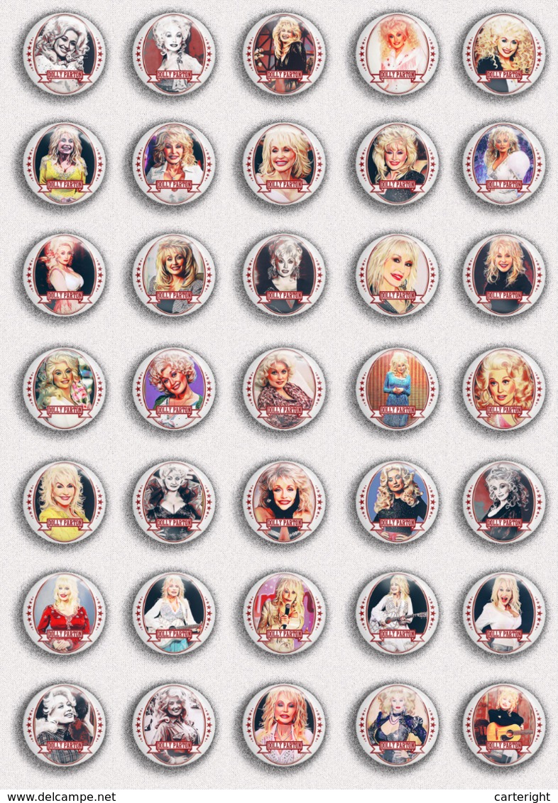 140 X Dolly Parton music fan ART BADGE BUTTON PIN SET 1- 4 (1inch/25mm diameter)