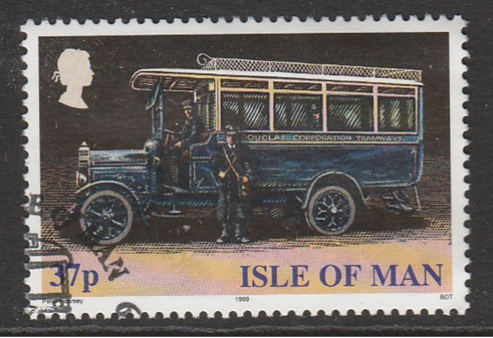 Isle Of Man 1999 Buses 37 P Multicoloured SW 813 O Used - Isle Of Man