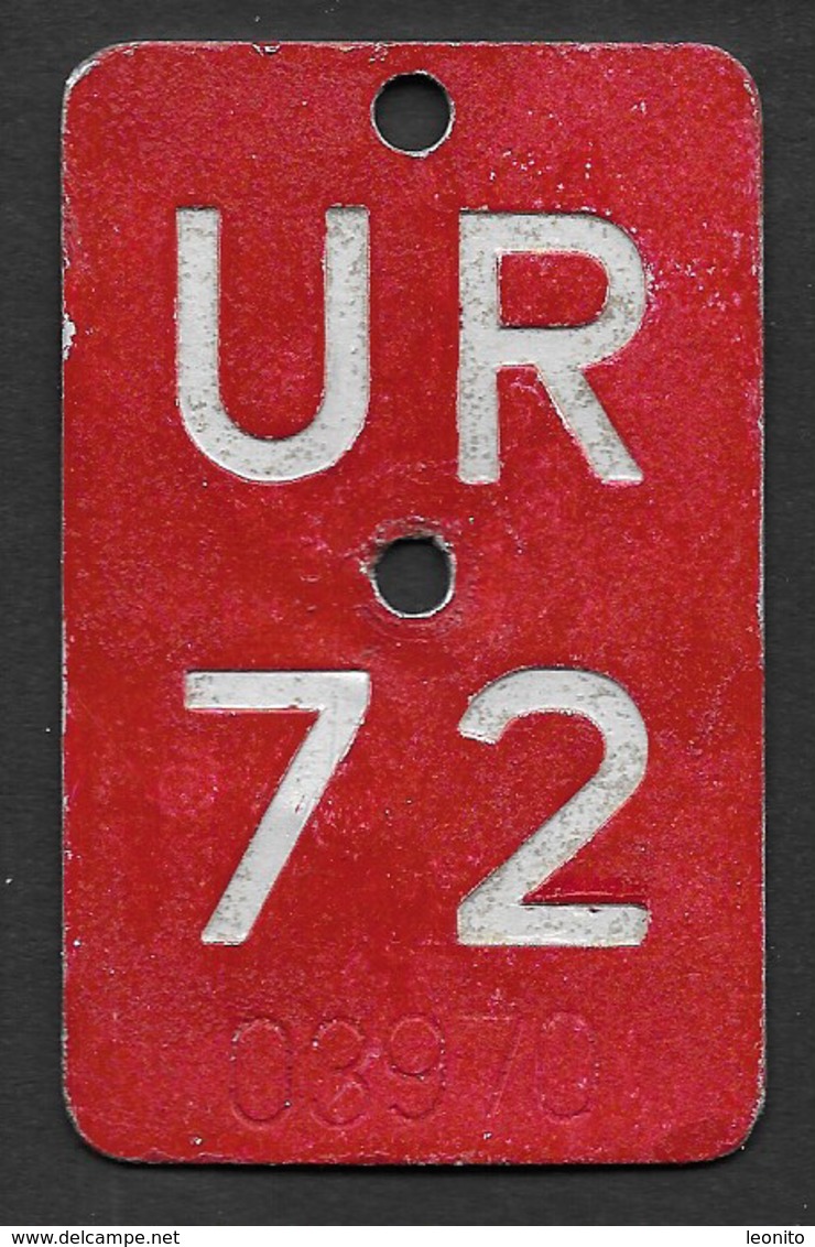 Velonummer Uri UR 72 - Plaques D'immatriculation