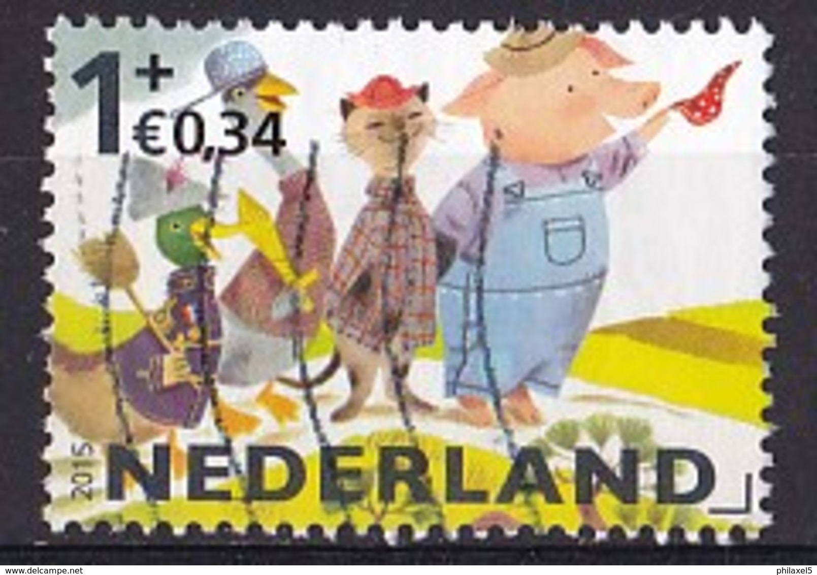 Nederland - Kinderzegels - Eend, Gans, Kat, Varken - Gebruikt/used - NVPH 3362f - Gebraucht