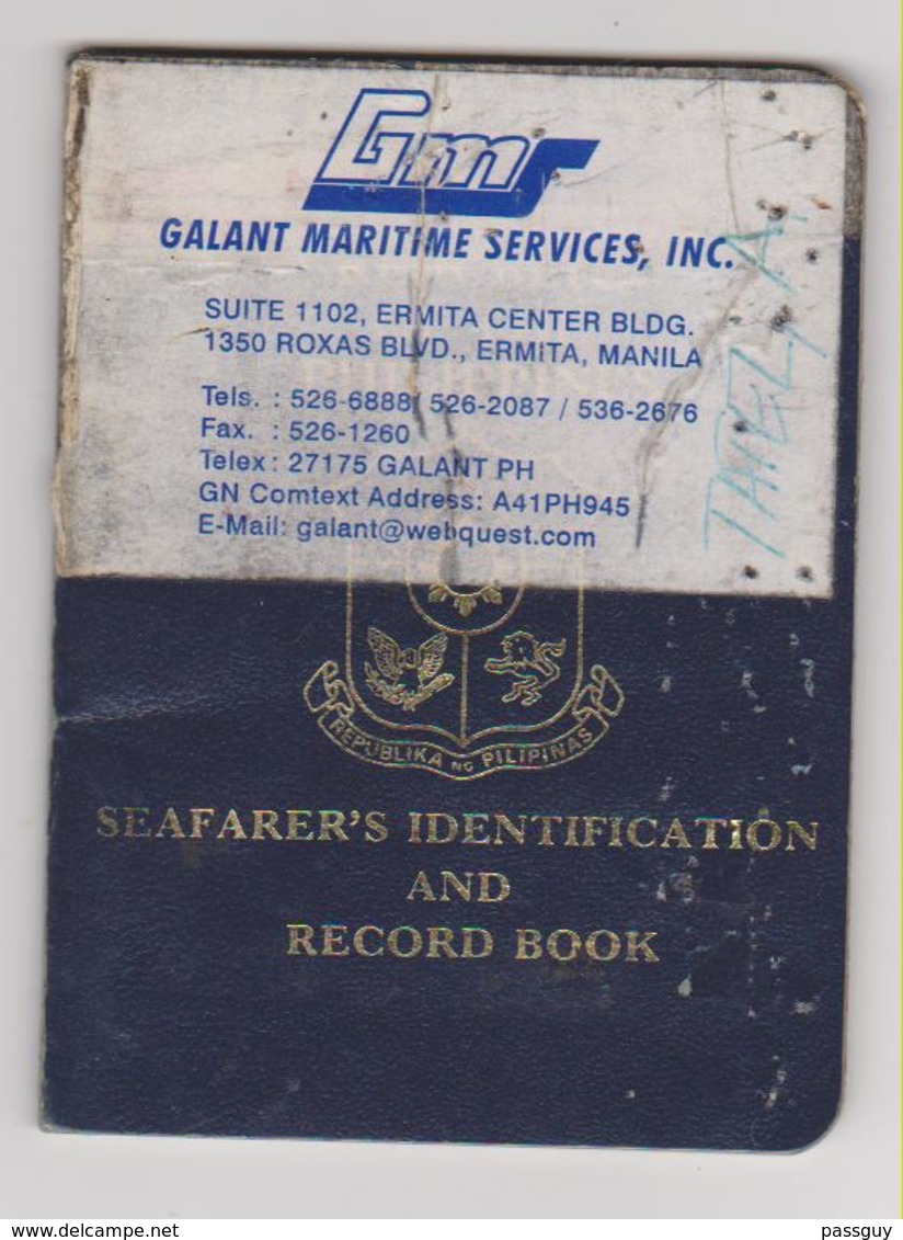 Seaman's Passport PHILIPPINES 1995 Passeport De Marin – Reisepaß – Revenues/Fiscaux - Documenti Storici
