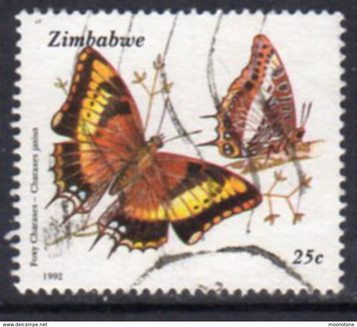 Zimbabwe 1992 Butterflies 25c Value, Used, SG 838 (BA2) - Zimbabwe (1980-...)