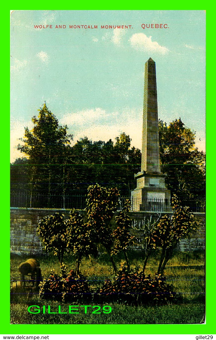 QUÉBEC - WOLFE AND MONTCALM MONUMENT -  MONTREAL IMPORT CO - - Québec - La Cité