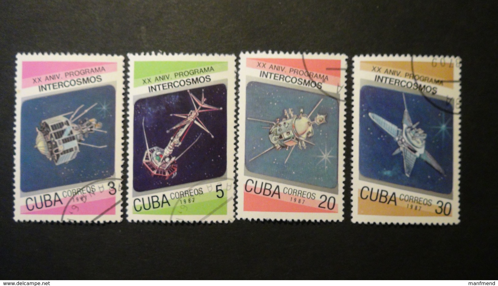 Cuba - 1987 - Mi:CU 3084-5, 3087-8 O - Look Scan - Used Stamps