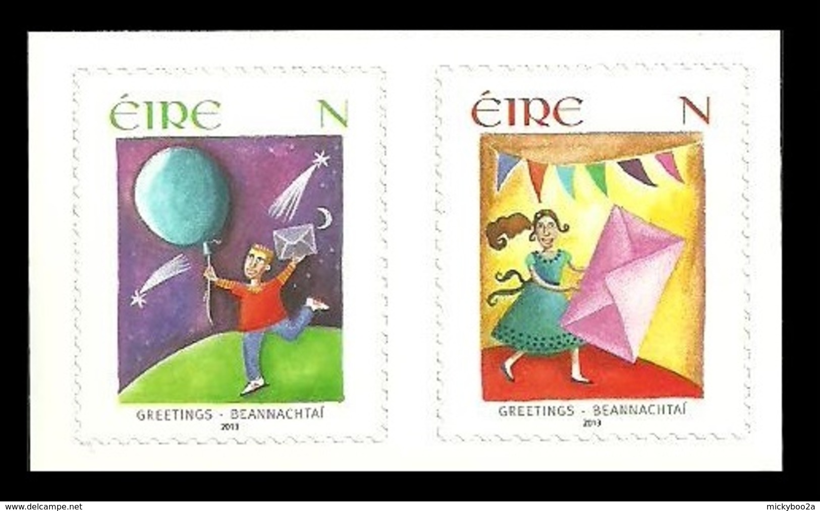IRELAND 2013 GREETINGS BALLOONS LETTERS SET MNH - Neufs