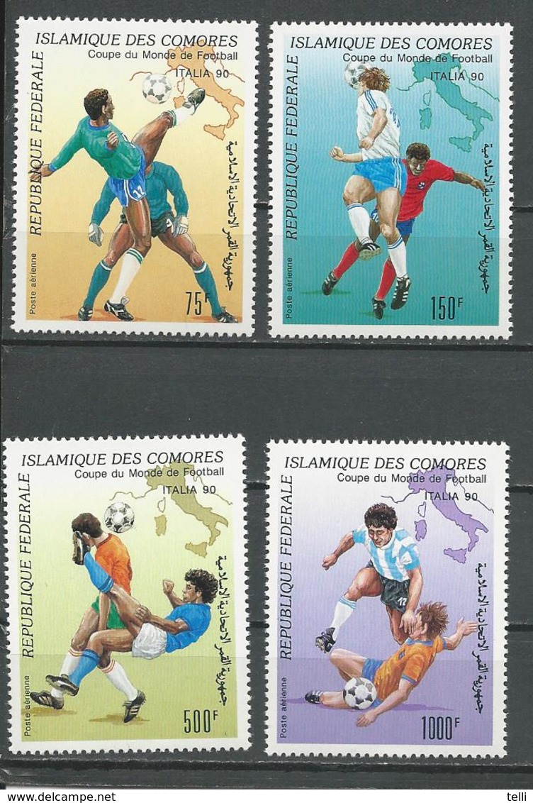 COMORES Scott C210-C213 Yvert PA290-PA293 (4) ** Cote 15,00 $ 1990 - Comores (1975-...)
