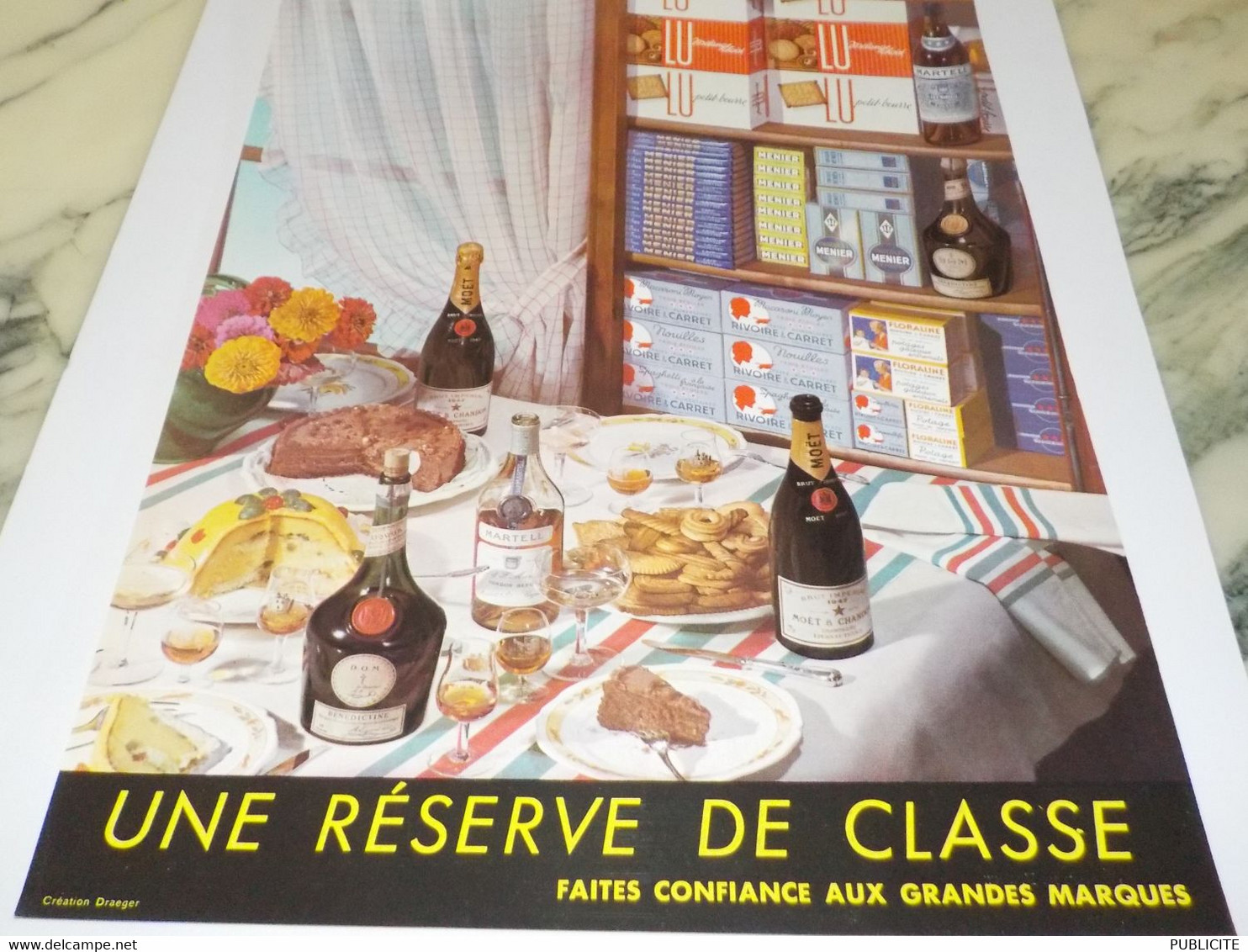 ANCIENNE PUBLICITE UNE RESERVE DE CLASSE GRANDES MARQUES 1954 - Autres & Non Classés