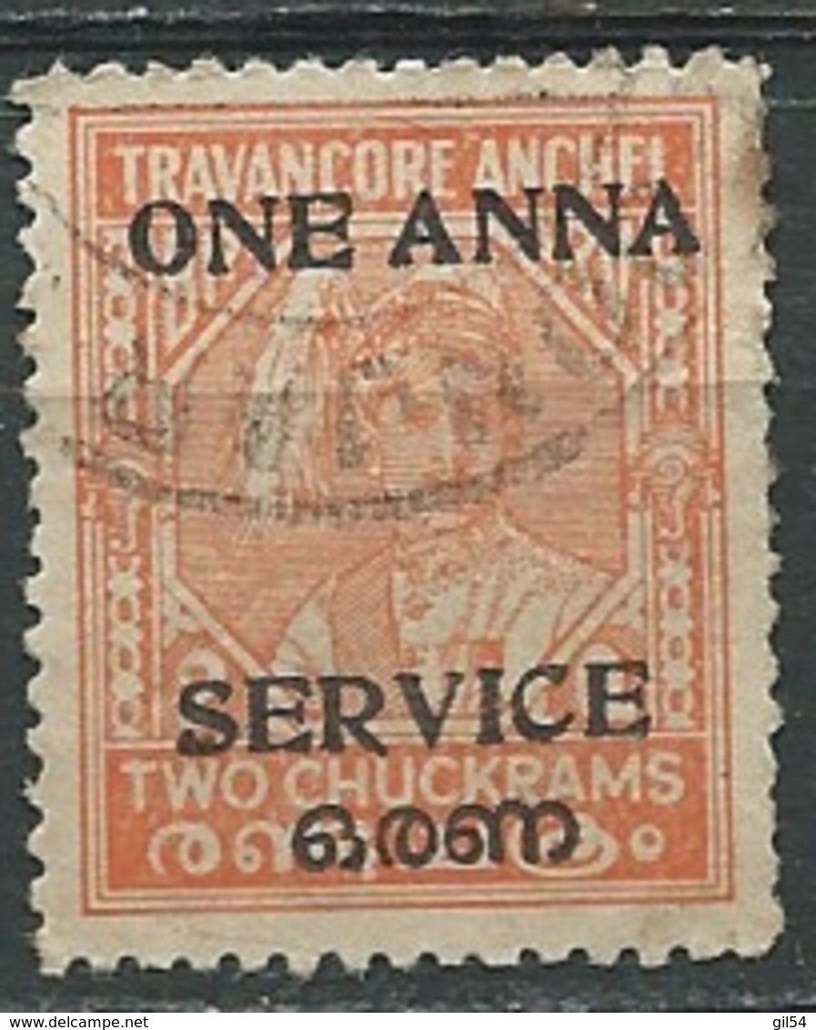 Travancore  -  Service  -  Yvert N° 10 Oblitéré    -  Abc 29640 - Travancore