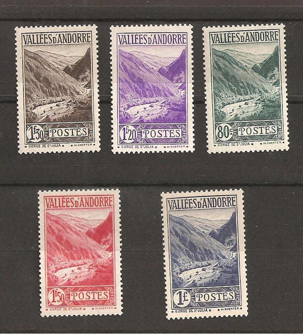 5 Timbres  Série Vallée   PARFAIT ETAT R/V - Unused Stamps