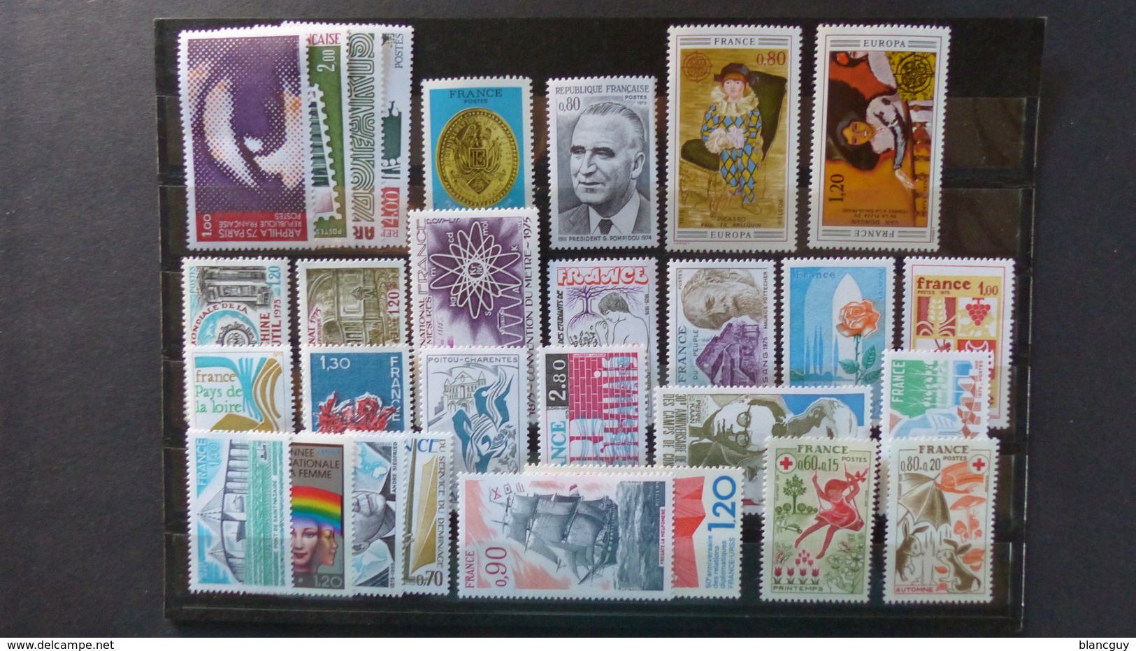 FRANCE- Année 1975 Complète ** Neuf Sans Charnière - Vrac (max 999 Timbres)