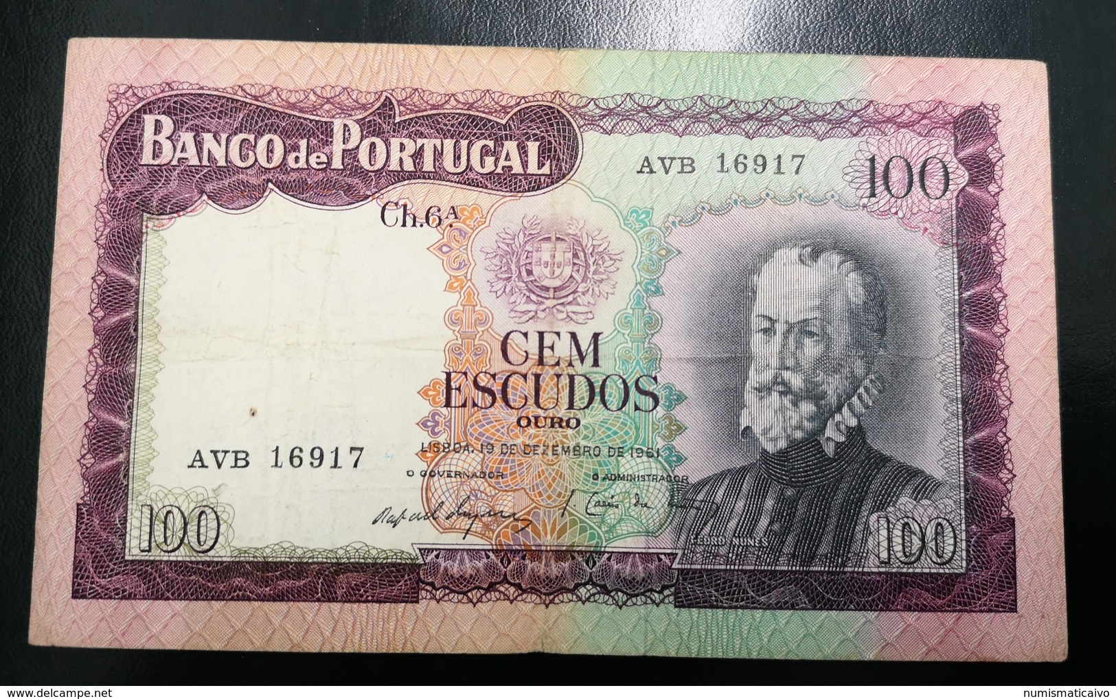 Portugal PAPEL NOTA 100$00    CH6a 19/12/1961 - Portugal