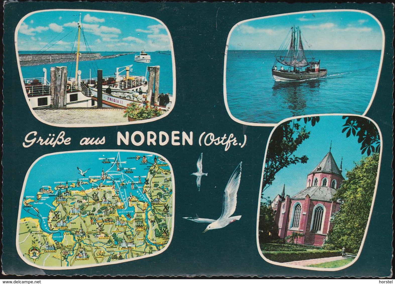D-26506 Norden - Alte Ansichten - Map - Kirche - Fischkutter - Nice Stamp "Cept" - Norden