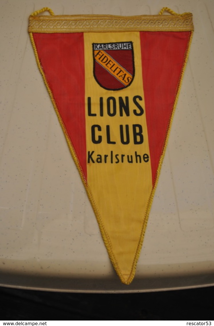Rare Fanion Lion's Club Karlsruhe - Other & Unclassified