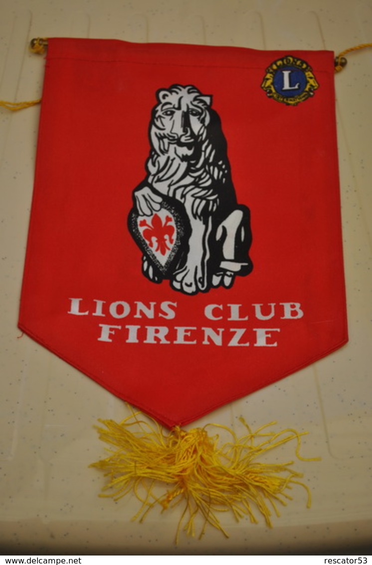 Rare Fanion Lion's Club Firenze - Autres & Non Classés