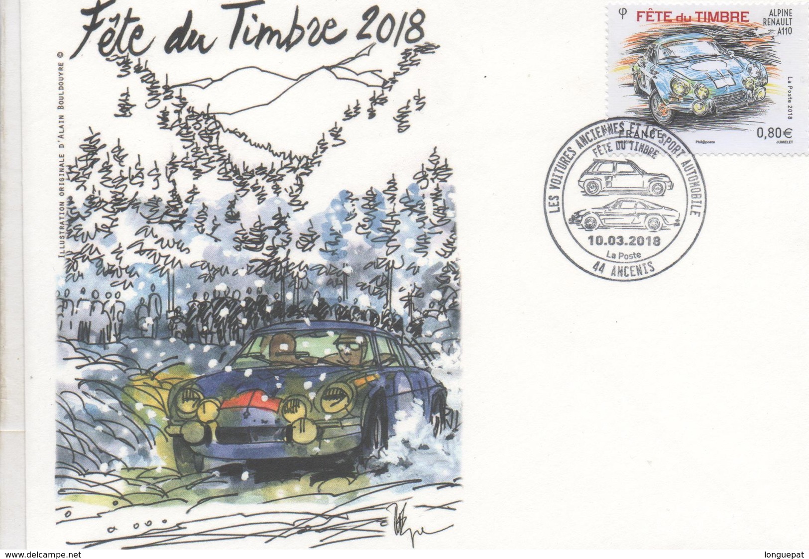 FRANCE -  Fête Du Timbre - Voiture Ancienne : Alpine Renault A110 - - 2010-2019